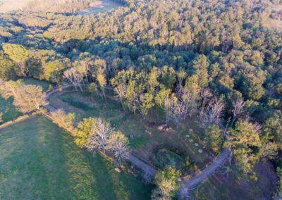 Vue aérienne de la piste de galop de l'Écurie du Vallon - 69280 Ste Consorce
