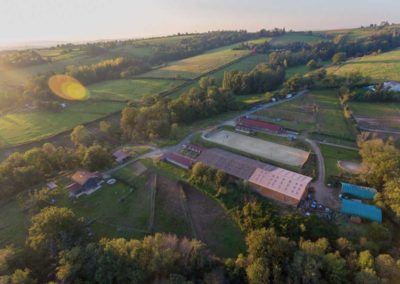 Vue aérienne de l'Écurie du Vallon - 69280 Ste Consorce