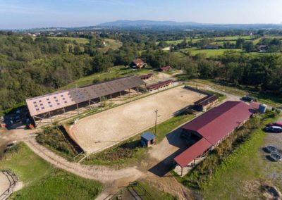 Vue aérienne de l'Écurie du Vallon - 69280 Ste Consorce